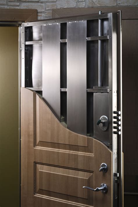 safe room with metal door in house|residential interior safe room doors.